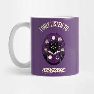 I only Listen To Cottagecore Metal Cat Mug